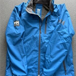 Helly Hansen Bright Blue Men's Raincoat with Chest Pocket